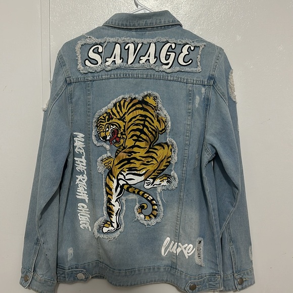 Savage tiger denim jacket - Picture 2 of 3